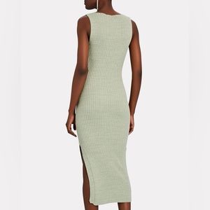 Anna Quan - Drew Rib Knit Midi Tank Dress - Size US 6/UK 10 - Color - Sage